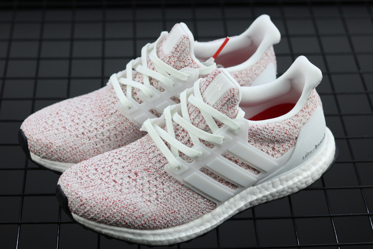 ultra boost candy cane on feet