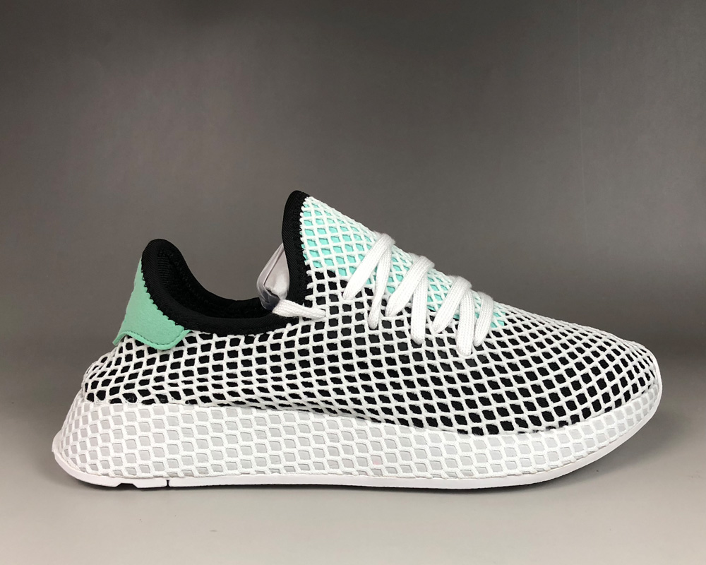 adidas deerupt runner white & core black