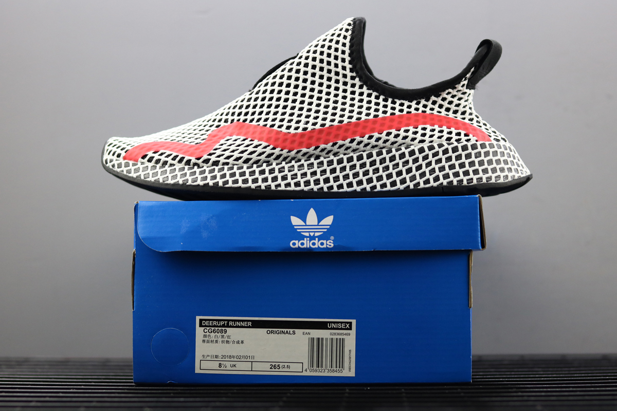 adidas deerupt white and red