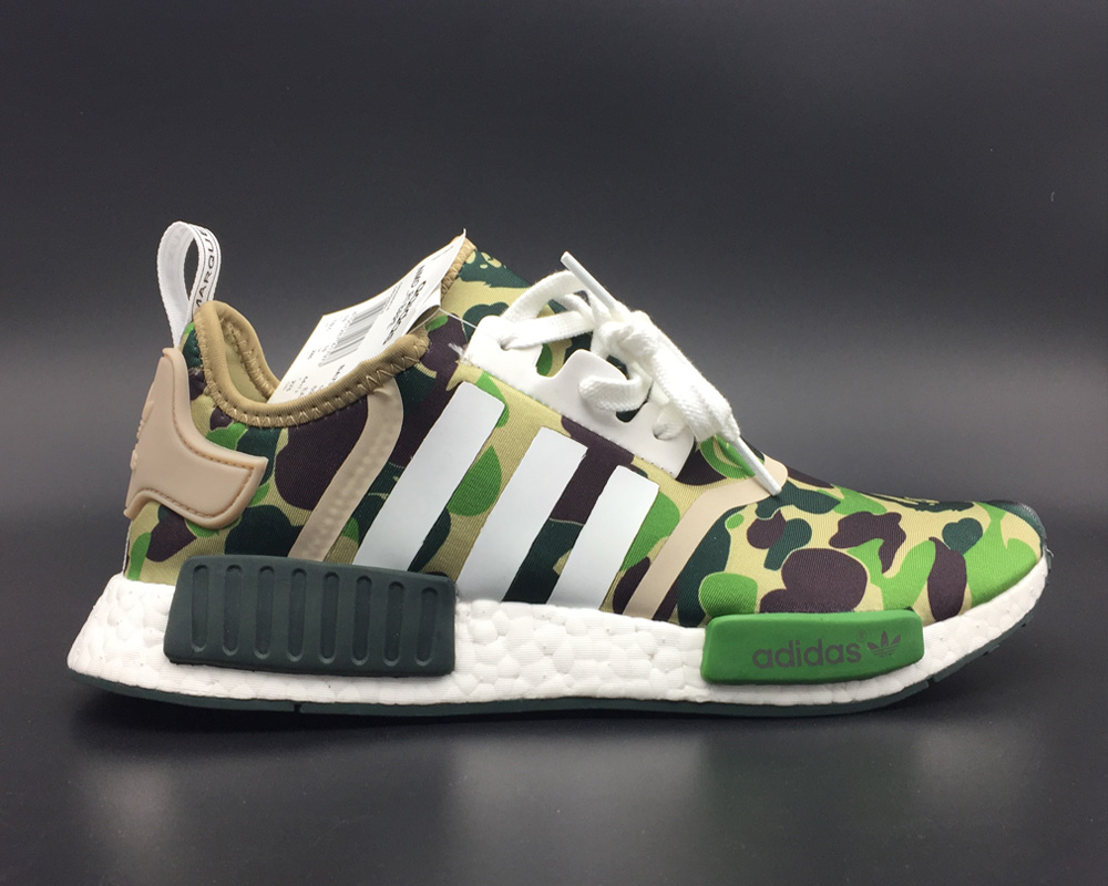 BAPE x adidas R1 Olive For Sale Sole Line