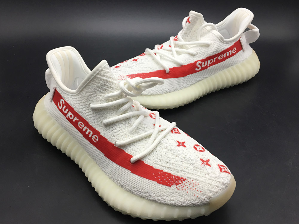 yeezy red white