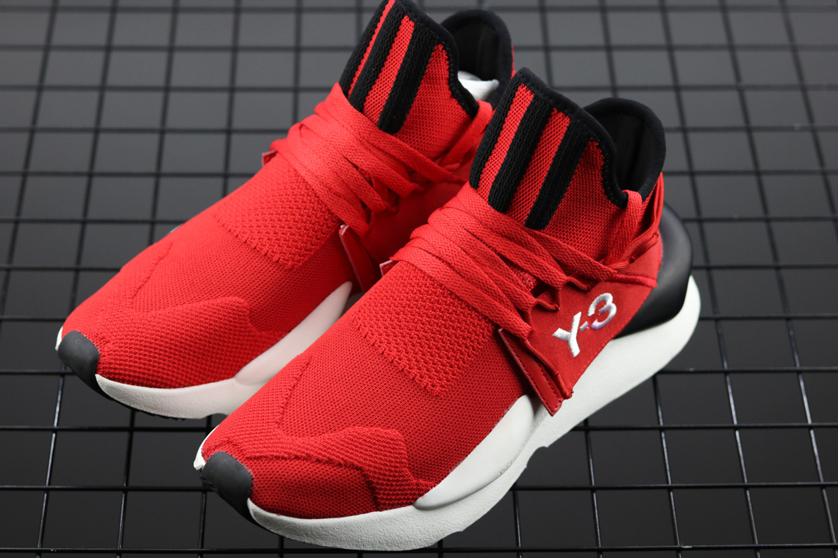 y 3 red shoes