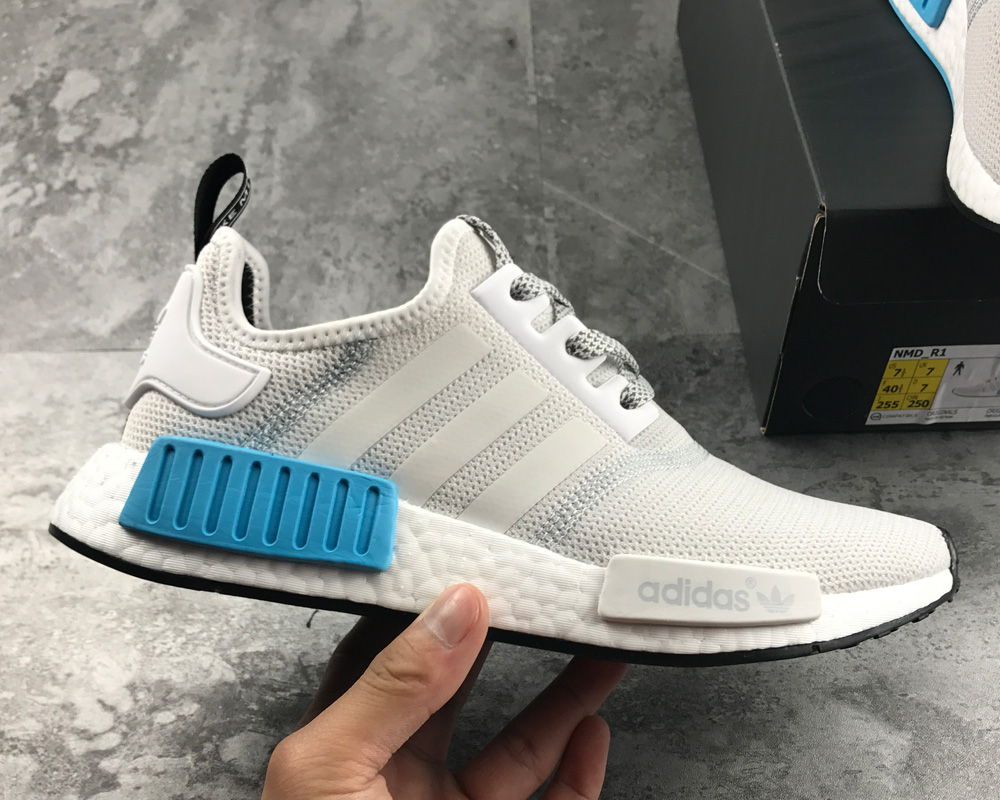 white and gray nmd
