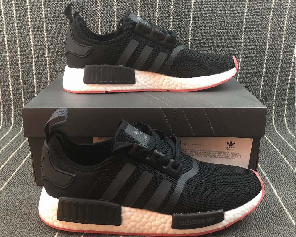 nmd r1 core black trace scarlet