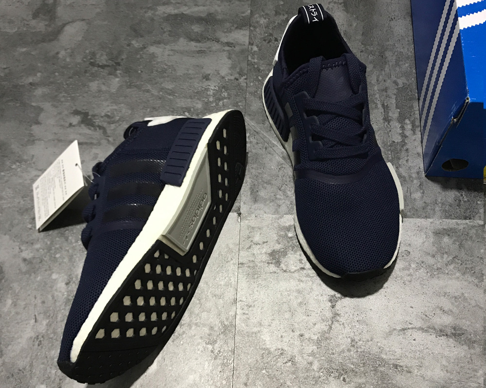 adidas NMD R1 Collegiate Navy/White For Sale – The Sole Line