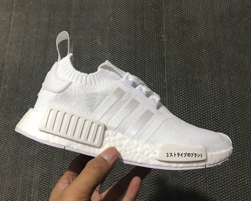 nmd r1 primeknit triple white