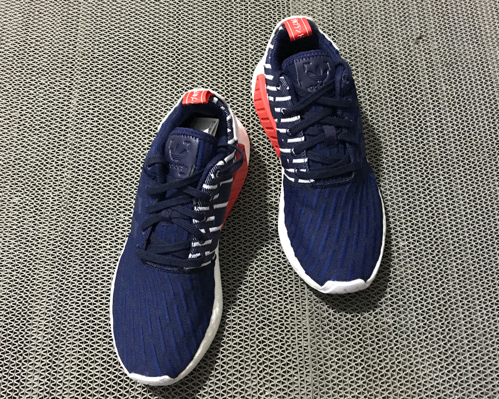 adidas NMD R2 Primeknit Navy/White/Red For Sale – The Sole Line