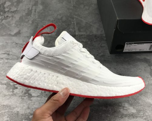 adidas NMD R2 White Red BA7253 For Sale – The Sole Line