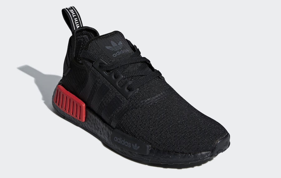 black and red nmds