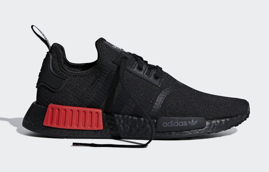 adidas NMD R1 “Bred” Black/Lust Red For 