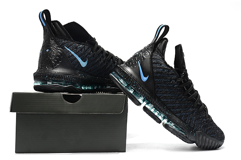 lebron 16 black blue