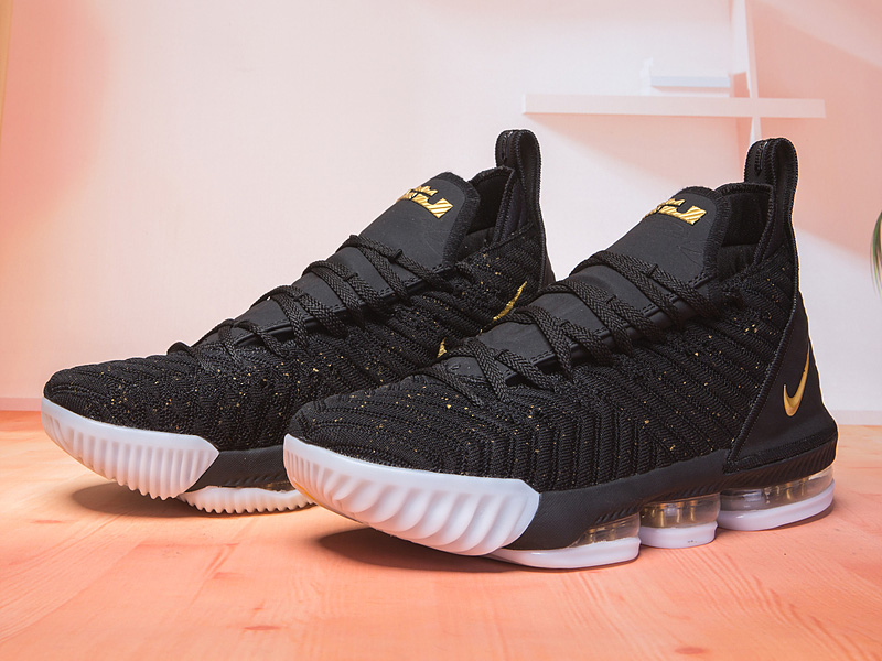 nike lebron 16 black and gold