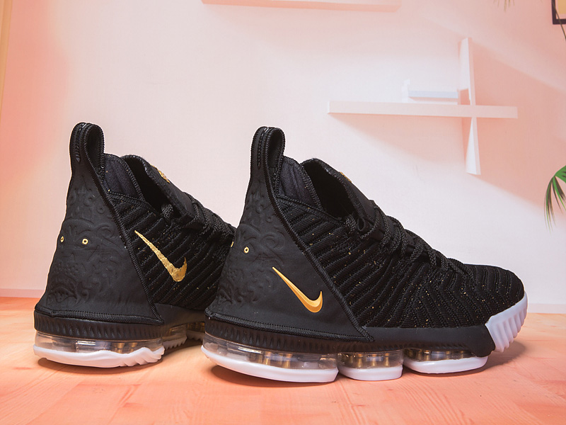 lebron 16s black and gold