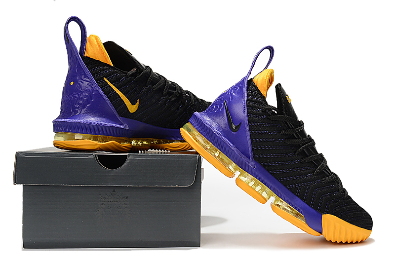 nike lebron 16 purple and gold