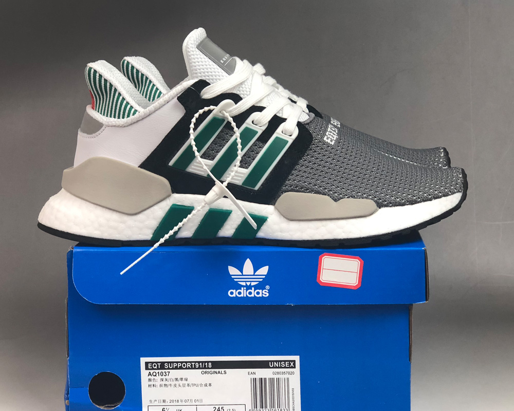 adidas EQT Support 91/18 Core Black/Granite/Sub Green For Sale – The Sole  Line