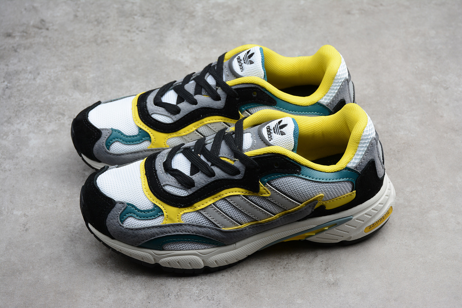 adidas temper run raw white yellow
