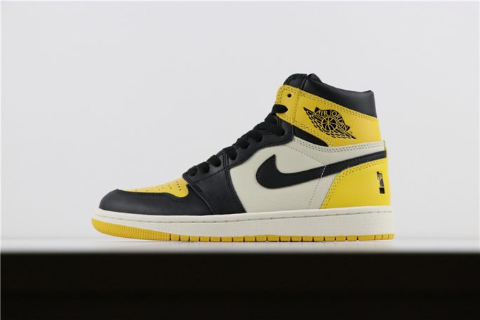 black white yellow jordan 1