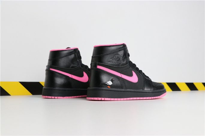 air jordan 1 high black and pink
