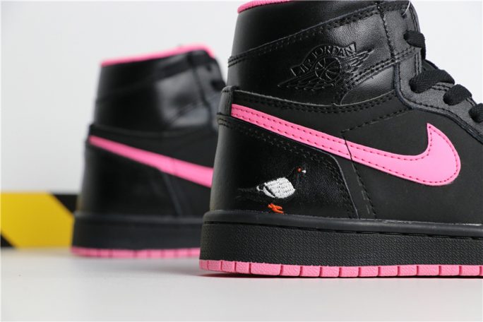 air jordan 1 high black and pink