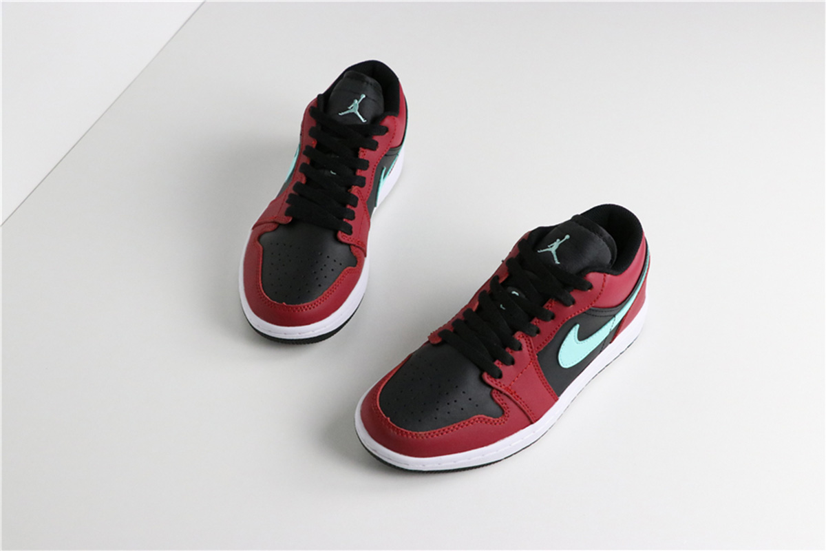Air Jordan 1 Low Black Green Pulse Gym Red White For Sale The Sole Line