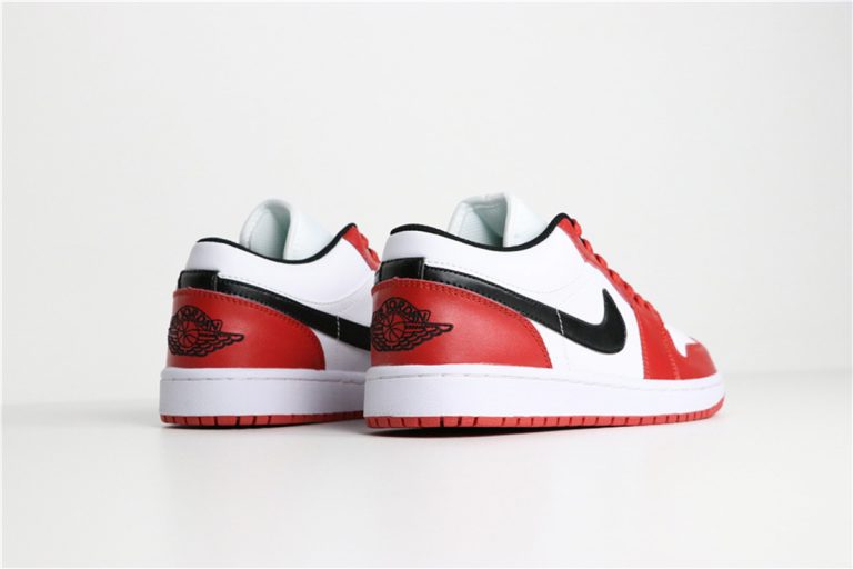 air jordan low red white black