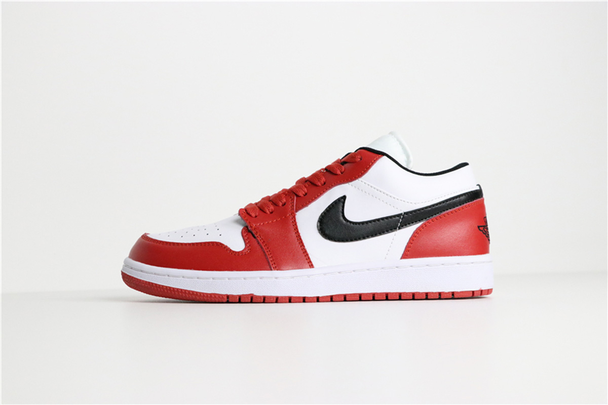 jordan 1 red white black low