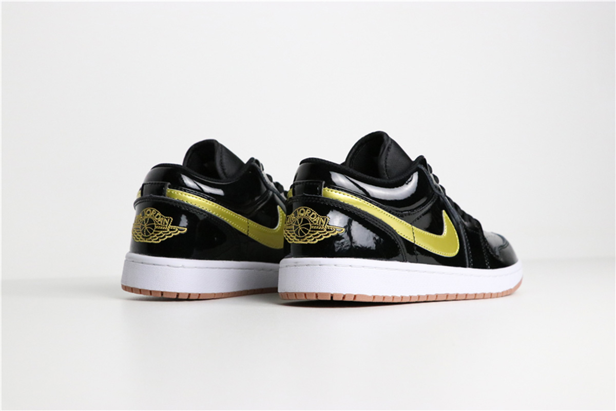 jordan 1 low patent leather black
