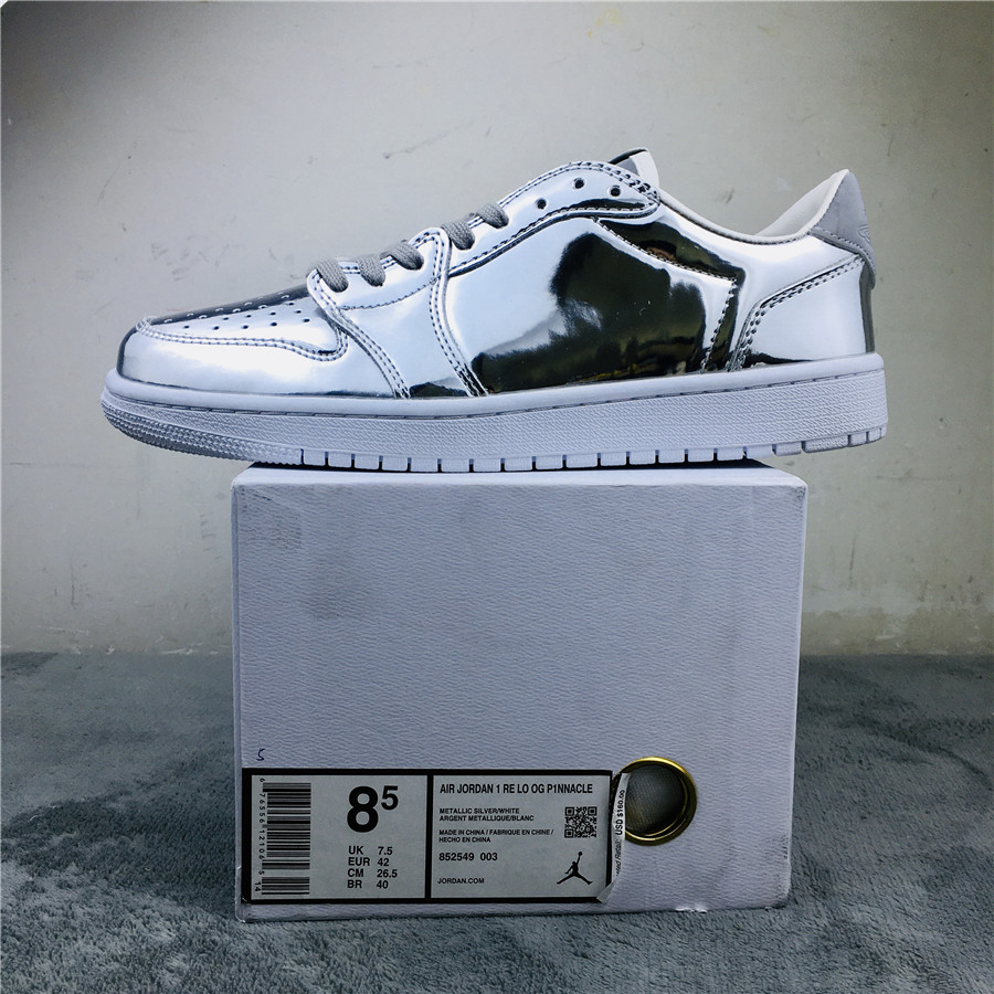 Air Jordan 1 Low Pinnacle “Metallic Silver” 852549-003 For Sale – The Sole Line