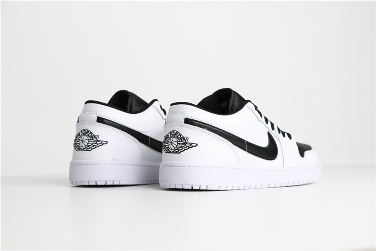 black and white jordan 1 low top