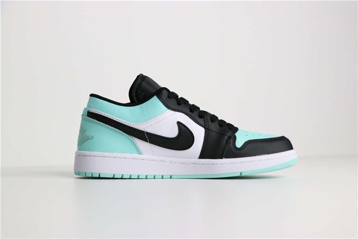 Air Jordan 1 Low White/Emerald Rise 