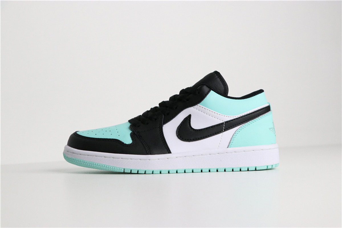 Air Jordan 1 Low White/Emerald Rise 