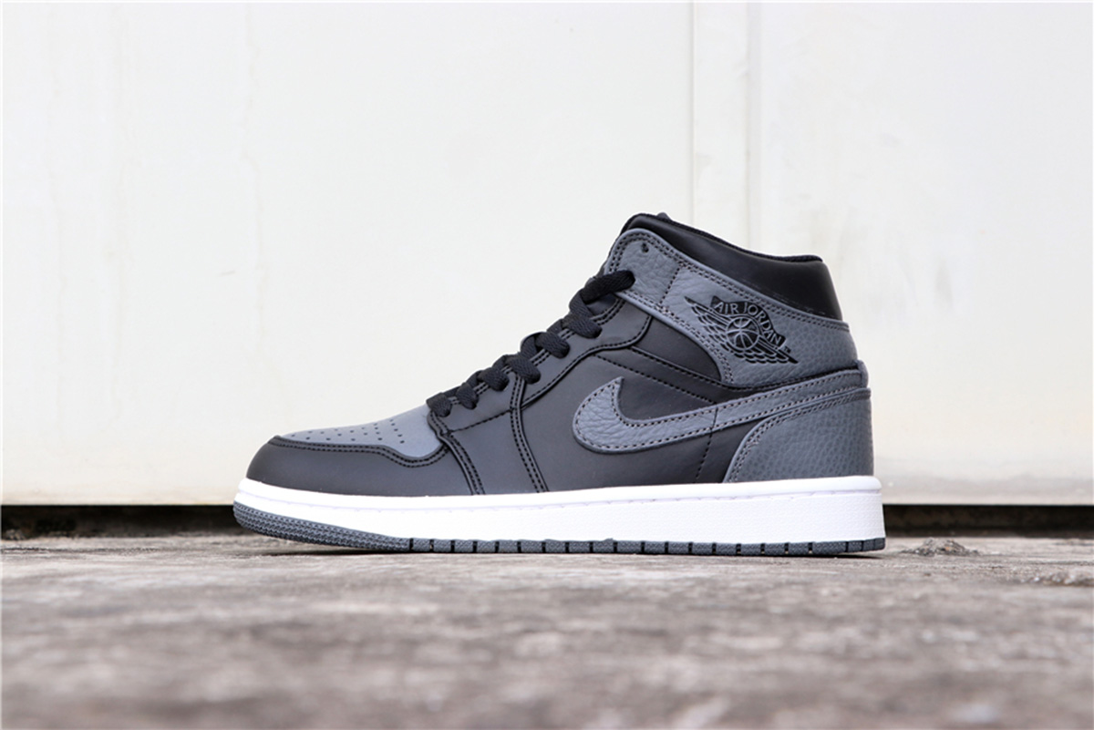 jordan 1 mid black grey