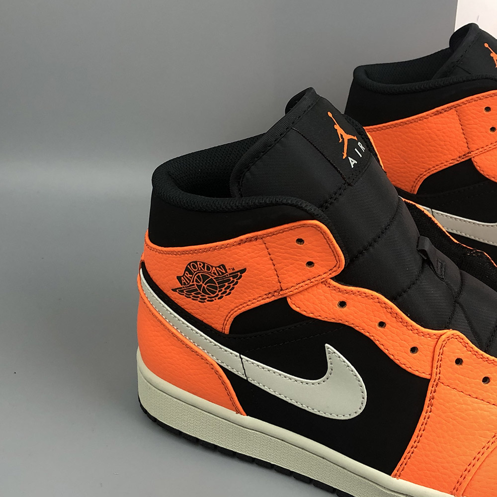 nike jordan 1 mid orange black