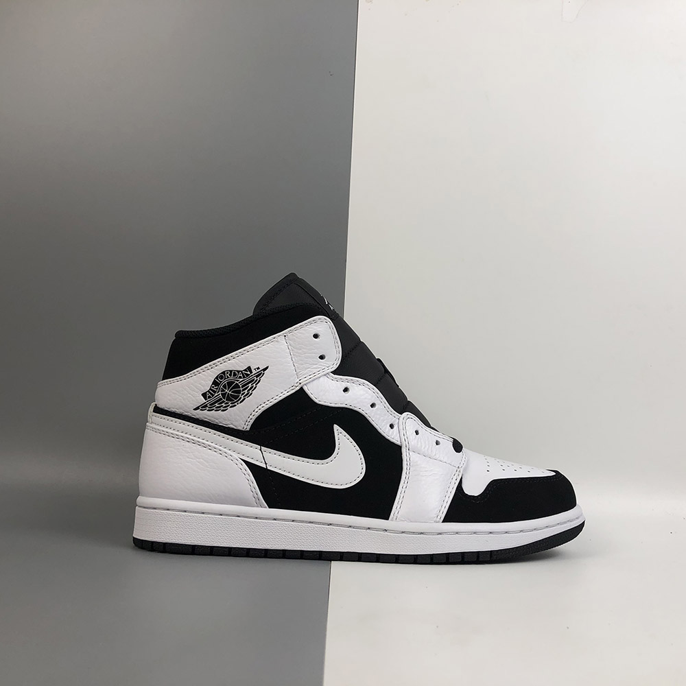 jordan mid black white