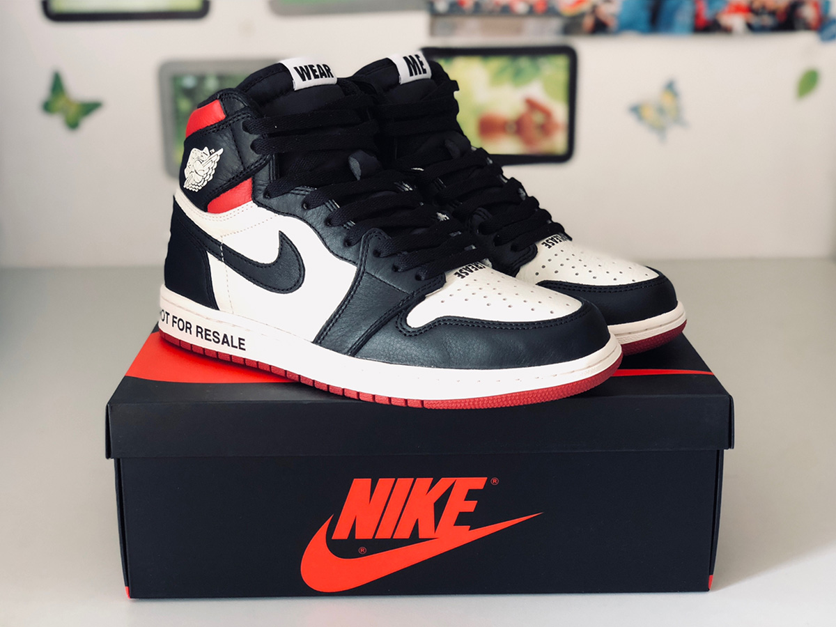 jordan 1 not for resale on feet