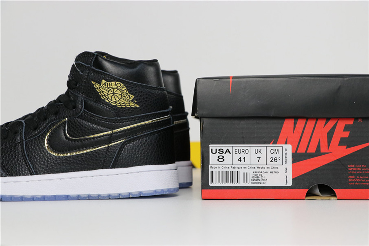 air jordan 1 retro high black and gold