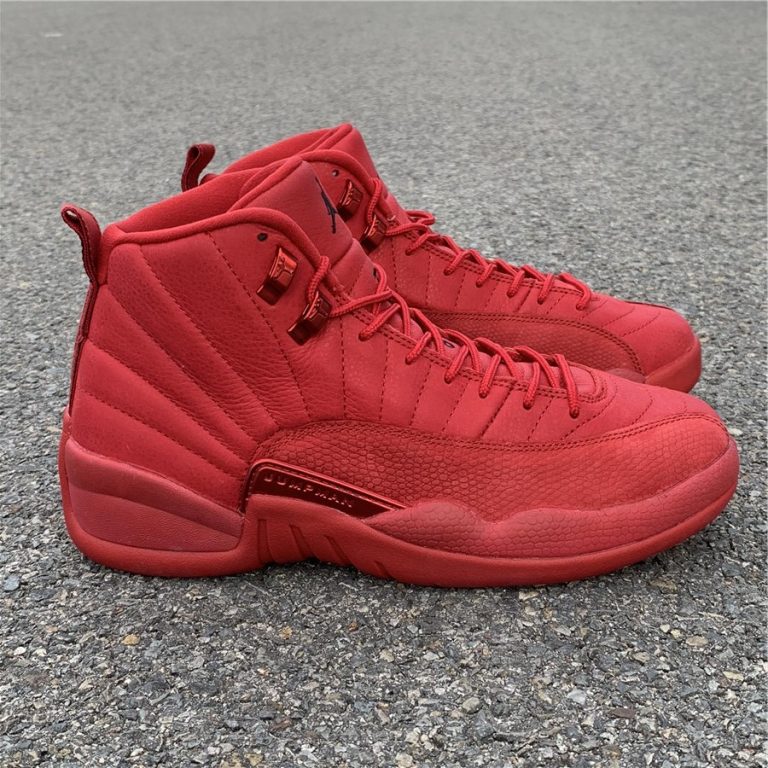 red and black jordan 12 bulls