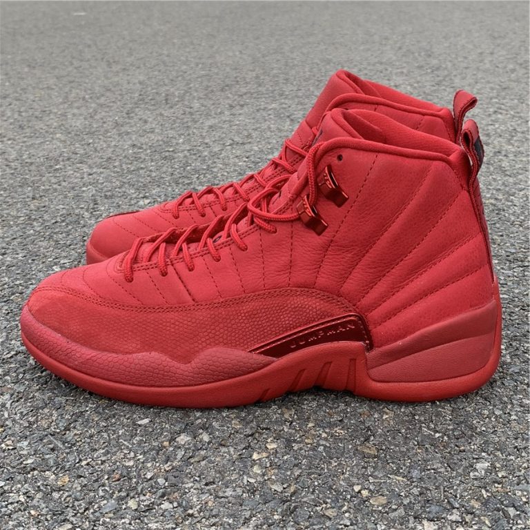 red and black jordan 12 bulls