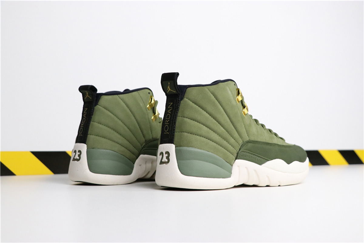 jordan 12 olive green for sale