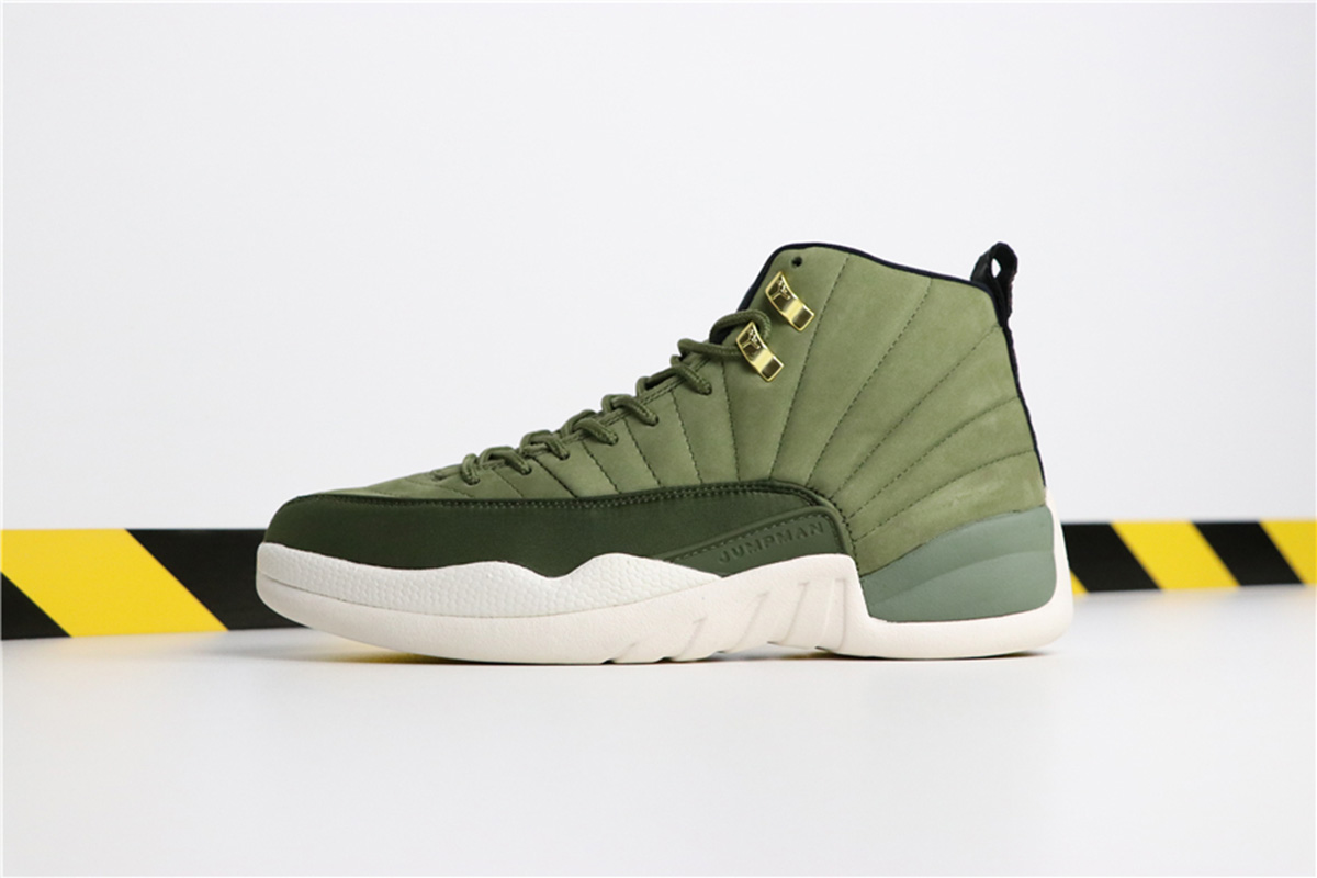 jordan 12 olive green for sale