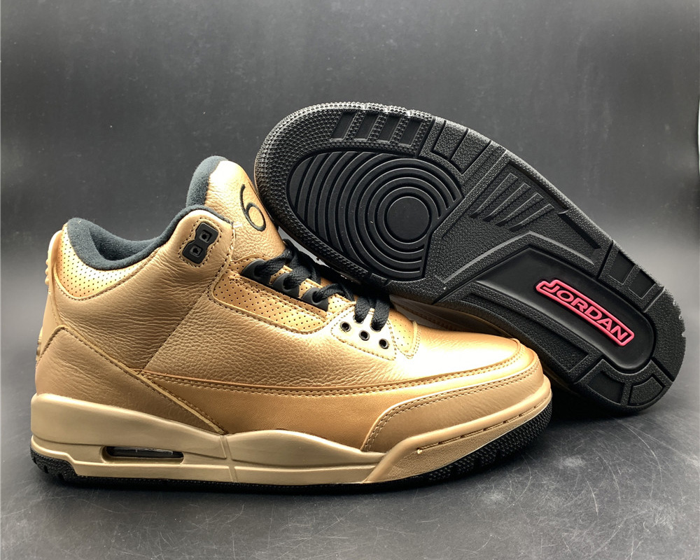 air jordan 3 gold