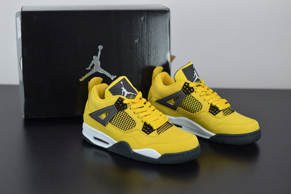 grey and yellow jordan 4