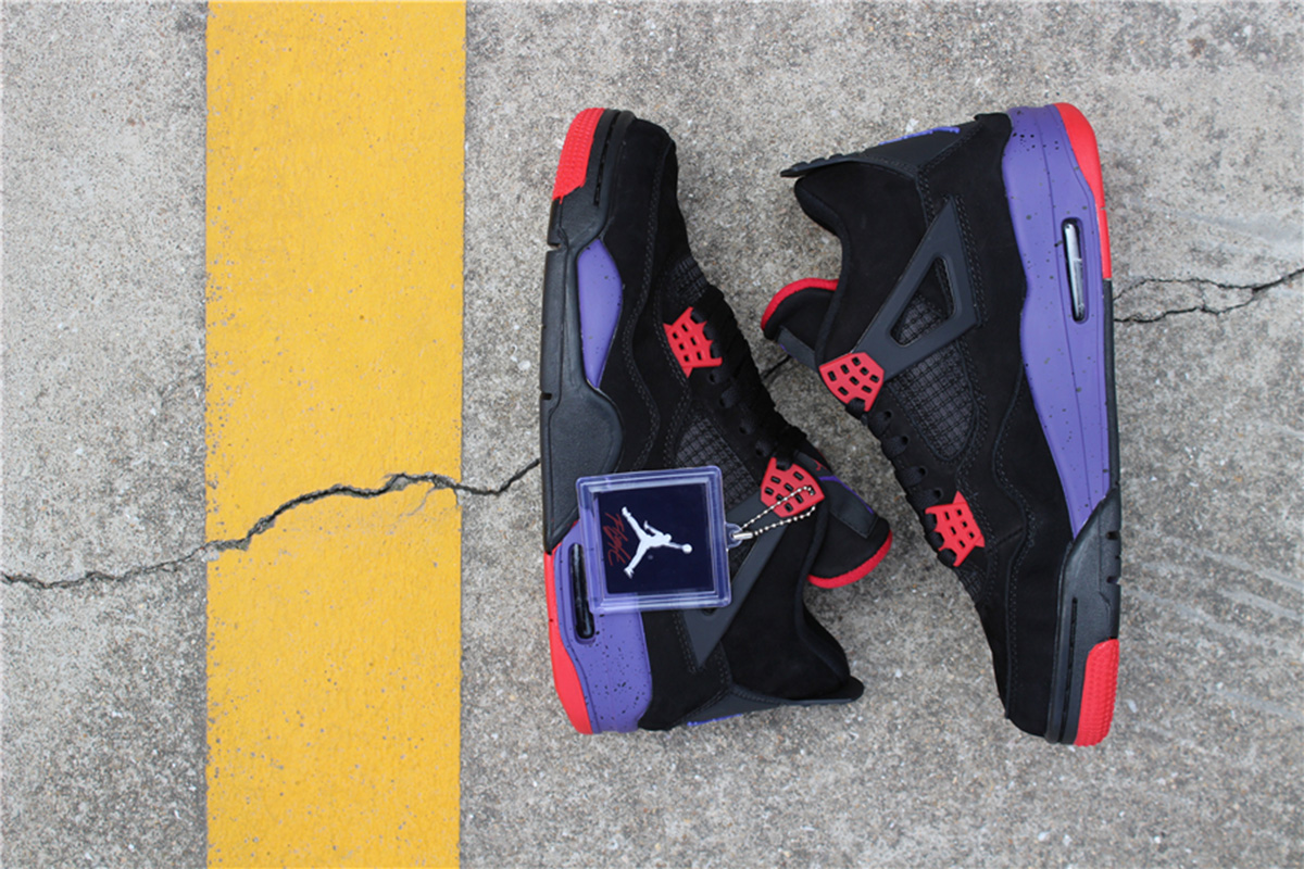 black red purple jordan 4