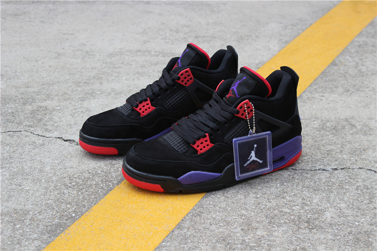Black purple red clearance jordan 4