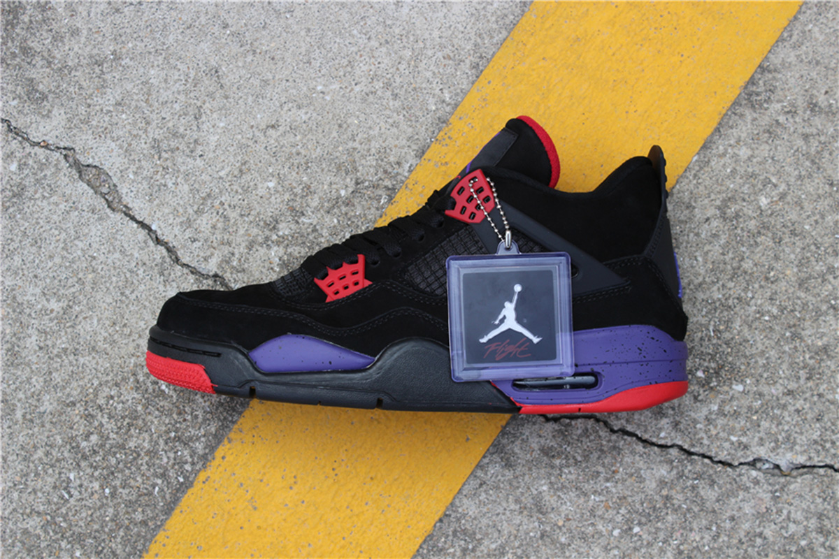 black red purple jordan 4