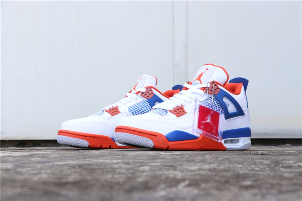 jordan 4 black blue orange