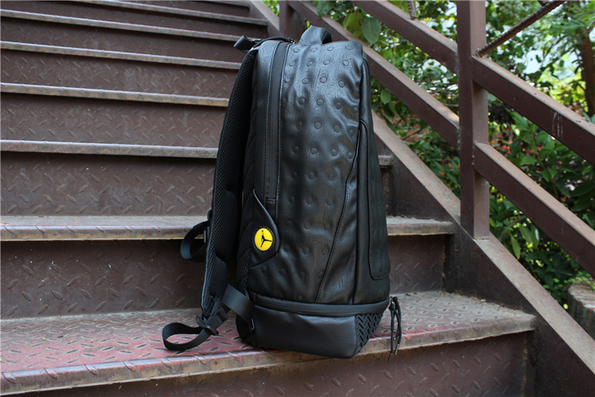 all black jordan backpack