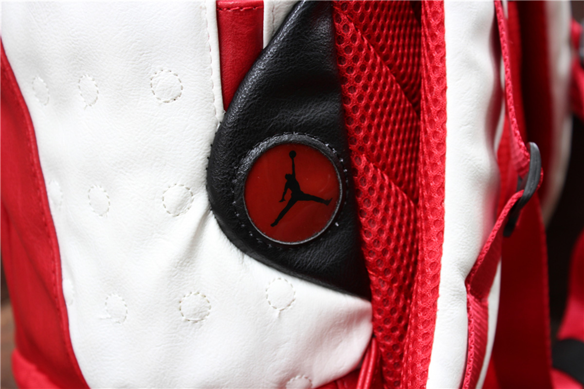 red and white jordan backpack