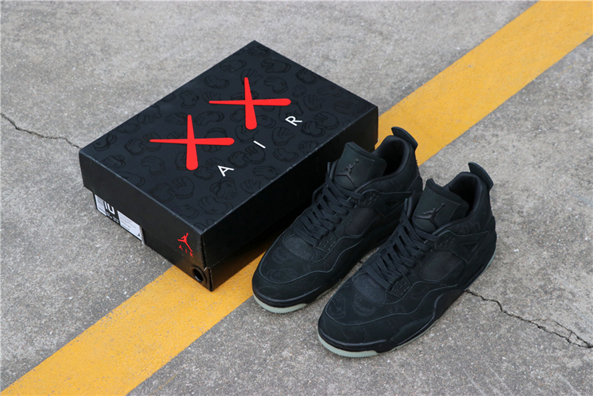 KAWS x Air 4 Black 930155-001 For Sale – The Sole Line