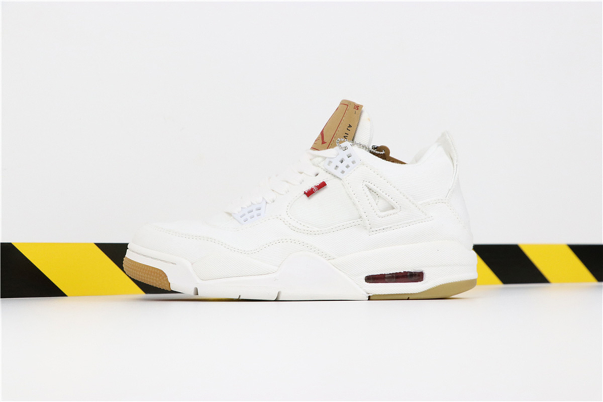 levi air jordan 4 white